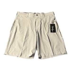 NWT Walter Hagen Mens Performance 11 Micro Lines 9" Golf Outdoor Shorts W32 Gray